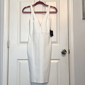 Lulus white midi dress size small, BRIDAL!
